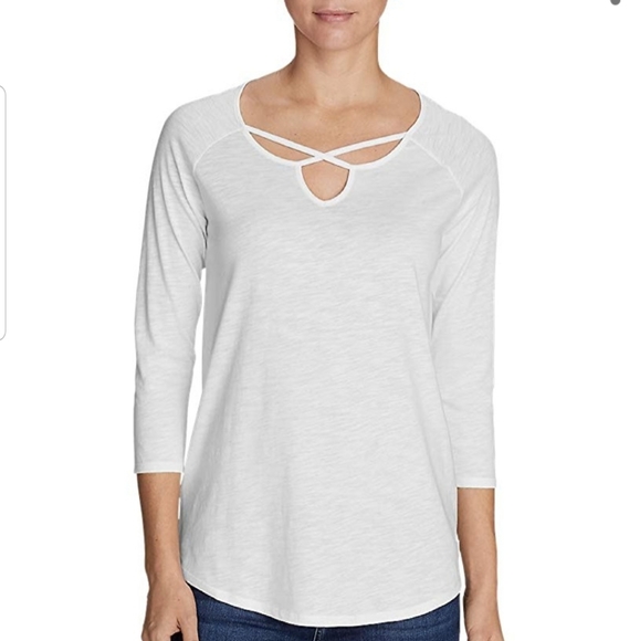 Eddie Bauer Women's Gate Check 3/4-Sleeve Cr - Picture 1 of 1
